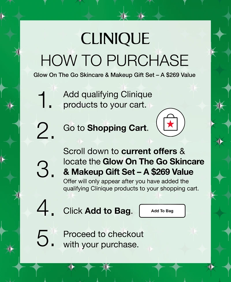 $65 with any Clinique purchase. A $269 value.