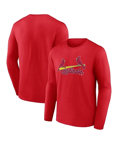 Fanatics Men's Red St. Louis Cardinals Wordmark Long Sleeve T-Shirt