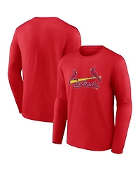 Fanatics Men's Red St. Louis Cardinals Wordmark Long Sleeve T-Shirt