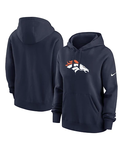 Nike Women's Navy Denver Broncos Club Fleece Pullover Hoodie