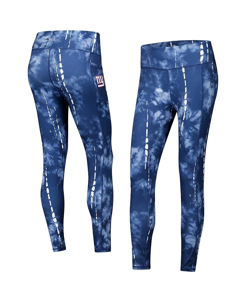 Msx by Michael Strahan Women's Navy New York Giants Serena Tie-Dye Leggings