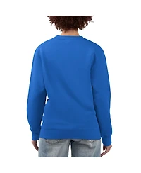 G-iii 4Her by Carl Banks Women's Royal Buffalo Bills Football Logo Graphic Fleece Tri-Blend Pullover Sweatshirt