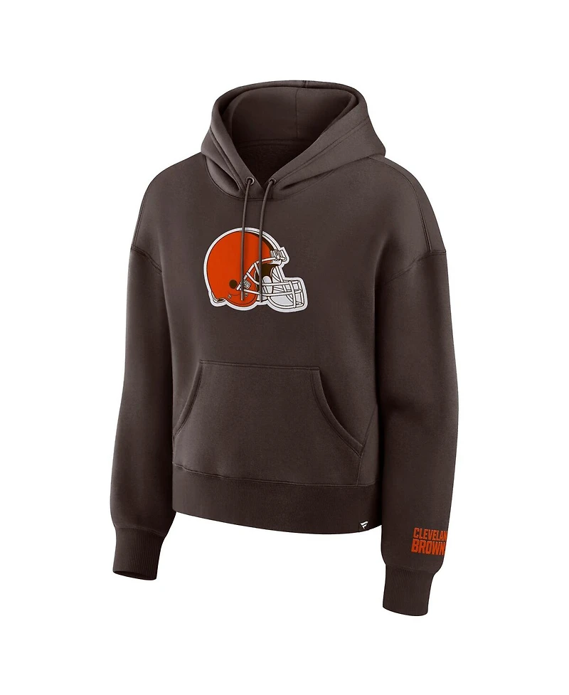 Fanatics Women's Brown Cleveland Browns Legacy Fleece Pullover Hoodie