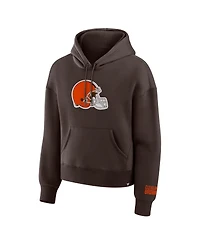 Fanatics Women's Brown Cleveland Browns Legacy Fleece Pullover Hoodie