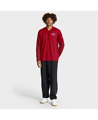 Nike Men's Scarlet San Francisco 49ers Sideline Dri-fit Half-Zip Pullover Hoodie