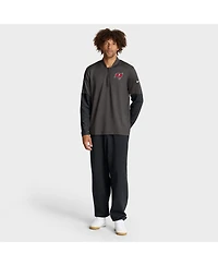 Nike Men's Pewter Tampa Bay Buccaneers Sideline Dri-fit Half-Zip Pullover Hoodie