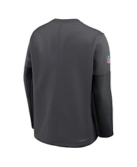 Nike Men's Anthracite Dallas Cowboys Sideline Coach Therma-fit Long Sleeve T-Shirt