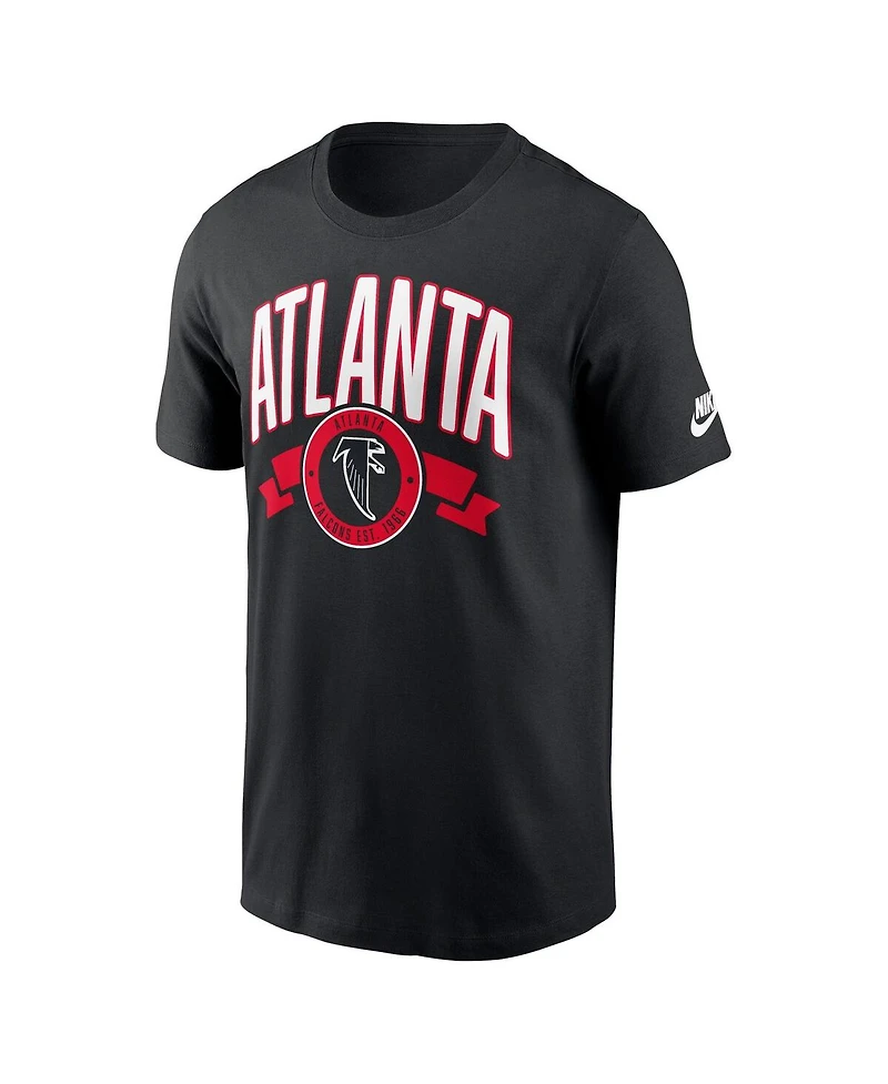 Nike Men's Black Atlanta Falcons Rewind Front and Back Hit Essential T-Shirt