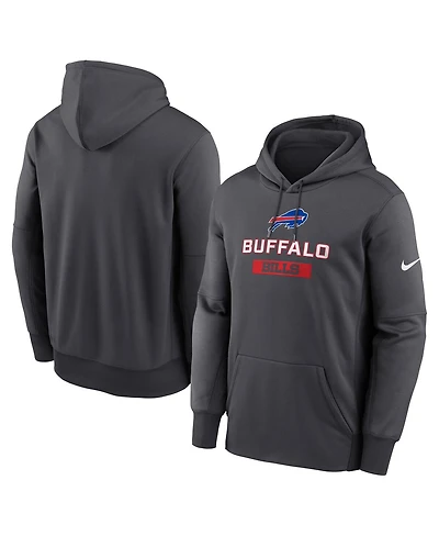 Nike Men's Anthracite Buffalo Bills Toss Sweep Performance Pullover Hoodie