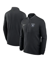 Nike Men's Black Las Vegas Raiders Lightweight Victory Dri-fit Half-Zip Pullover Hoodie