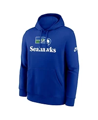 Nike Men's Royal Seattle Seahawks Best Season Rewind Club Pullover Hoodie