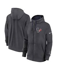 Nike Men's Anthracite Houston Texans Primetime Club Full-Zip Hoodie