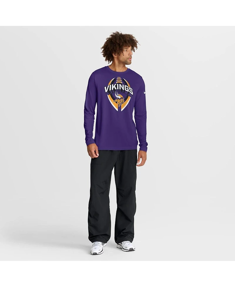 Nike Men's Purple Minnesota Vikings Primetime Legend Icon Performance Long Sleeve T-Shirt