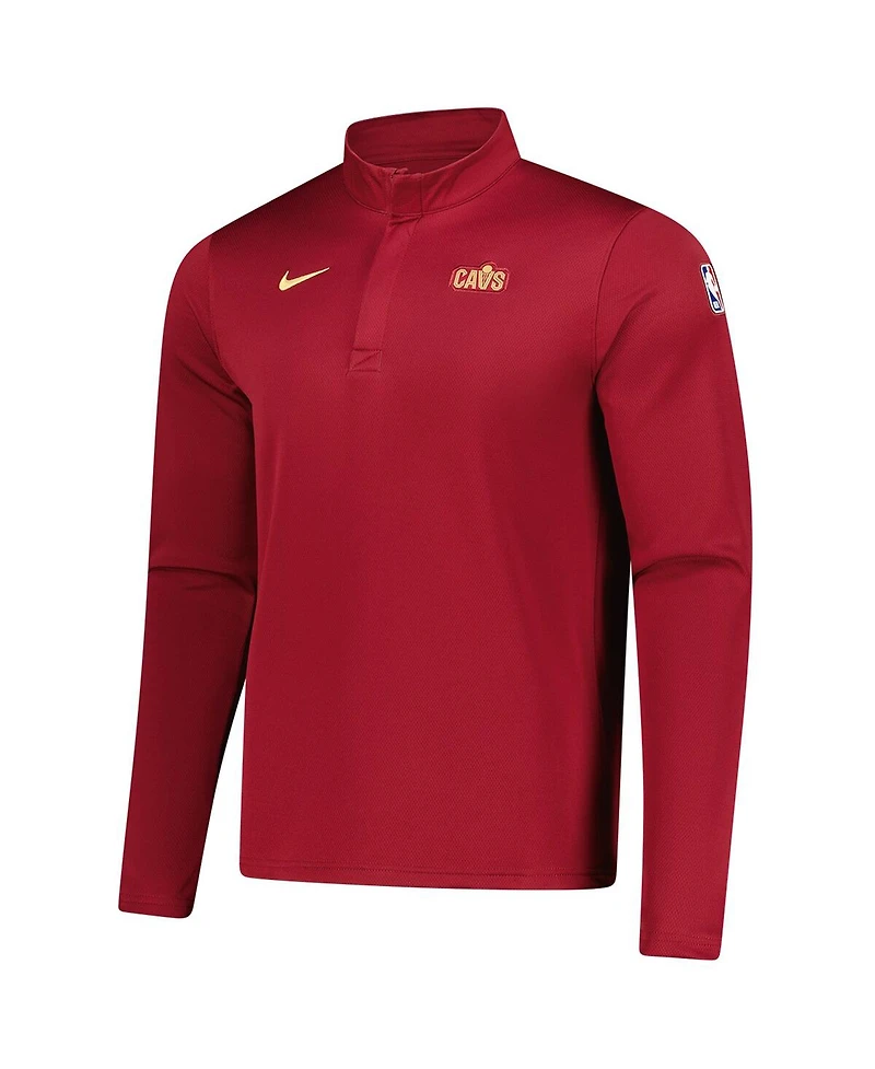 Nike Men's Wine Cleveland Cavaliers 2025/26 Authentic Coaches Quarter-Zip Dri-Fit Sweatshirt
