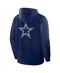 Fanatics Men's Navy Dallas Cowboys Checkdown Pass Full-Zip Hoodie