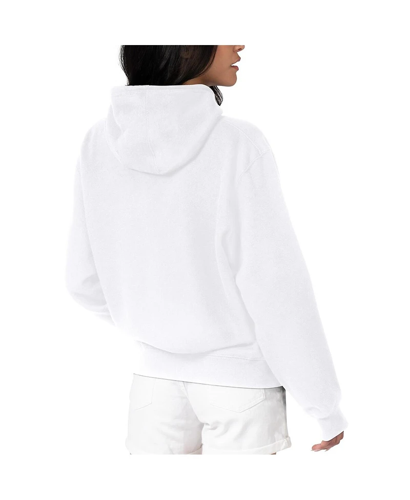 G-iii 4Her by Carl Banks Women's White Houston Texans H-Town Fleece Pullover Hoodie