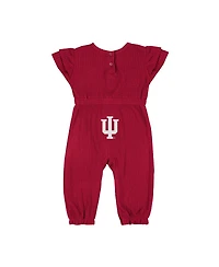 Colosseum Baby Boys and Girls Crimson Indiana Hoosiers Beautopia Waffle Knit Romper