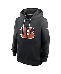 Nike Women's Black Cincinnati Bengals Sideline Standard Issue Initial Home Dri-fit Hoodie