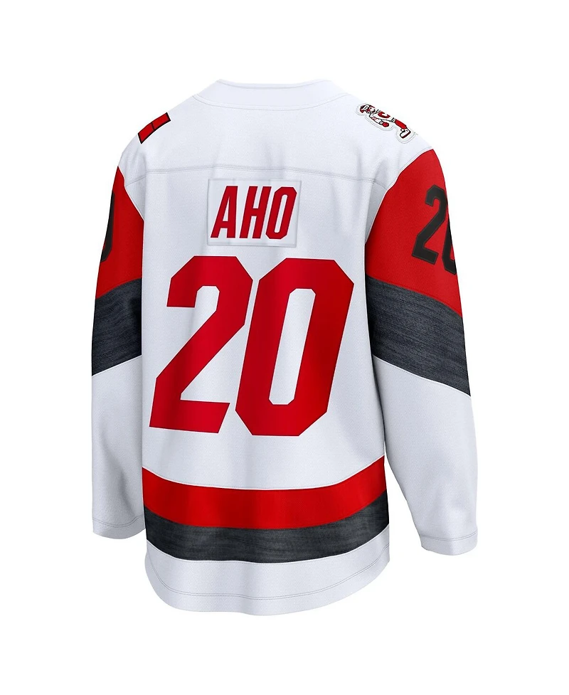 Fanatics Men's Sebastian Aho White Carolina Hurricanes Away Breakaway Jersey