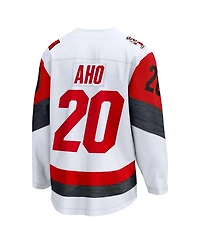 Fanatics Men's Sebastian Aho White Carolina Hurricanes Away Breakaway Jersey