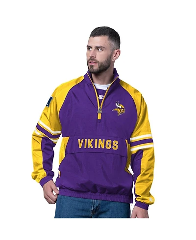 Starter Men's Purple Minnesota Vikings Prospect Half-Zip Pullover