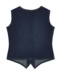 Calvin Klein Girls 7-16 Button-Front V-Neck Denim Vest