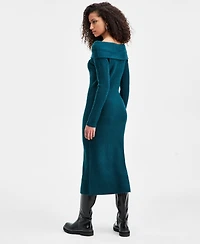 Bar Iii Women's Off-The-Shoulder Sweater Dress, Macy's Exclusive