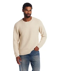 Weatherproof Vintage Men's Braided Crewneck Sweater
