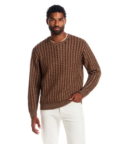 Weatherproof Vintage Men's Braided Crewneck Sweater
