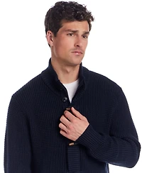 Weatherproof Vintage Men's Tuck Stitch Long Sleeves Sweater Jacket