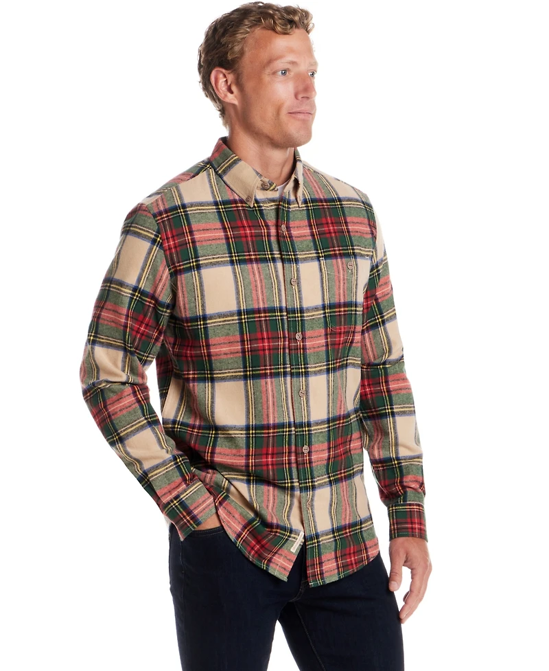 Weatherproof Vintage Men's Holiday Antique Plaid Long Sleeve Shirt
