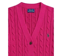 Polo Ralph Lauren Girls 7-16 Cable V-Neck Cardigan