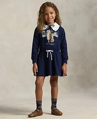 Polo Ralph Lauren Girls 2T-6X Bear Fleece Sweatshirt Dress