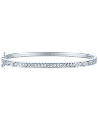 Macy's 2-Pc. Diamond Bangle Bracelet Set (1/5 ct. t.w.) in Sterling Silver