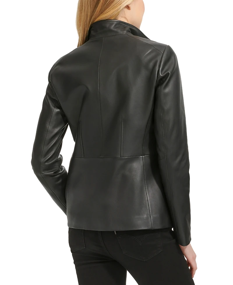 Cole Haan Women's Zip-Front Leather Jacket