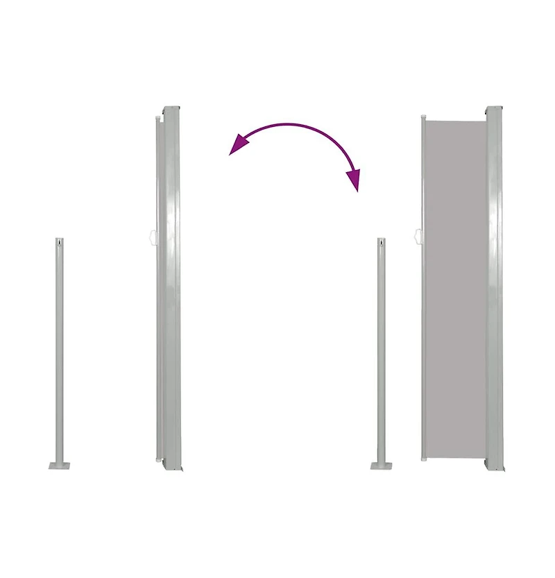 vidaXL Side Awning Grey