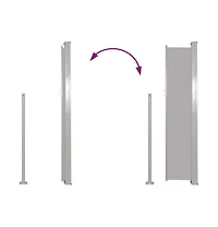 vidaXL Side Awning Grey