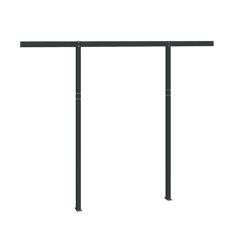 Awning Post Set Anthracite Iron 118.1x96.5 in