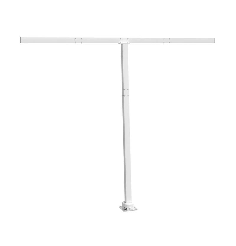 vidaXL Awning Post Set White Iron 118.1x96.5 in Rotatable
