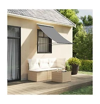 vidaXL Retractable Awning Anthracite