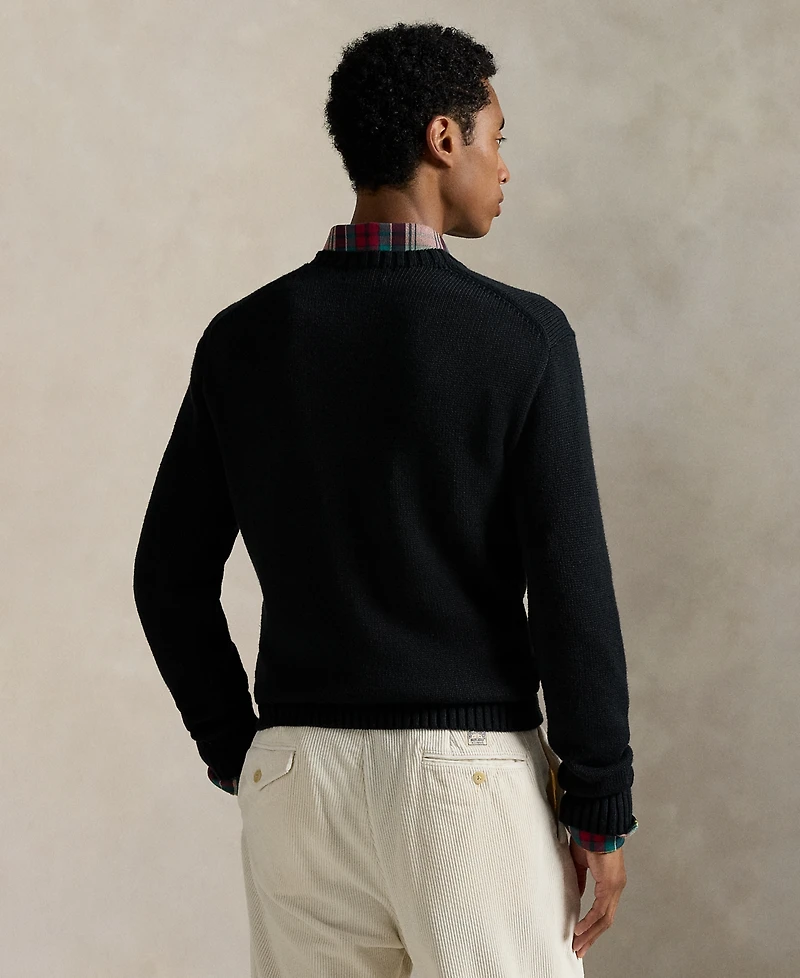 Polo Ralph Lauren Men's Bear Print Crewneck Long Sleeve Sweater