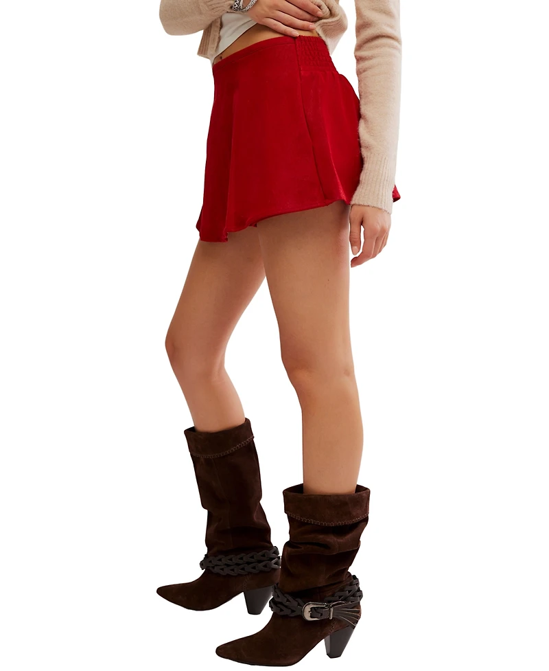 Free People Women's Paradise Found Ruched Mini Skort