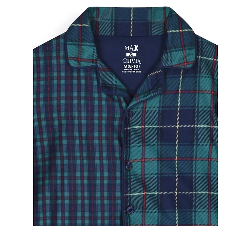 Max & Olivia Boys 4-20 2-Piece Long Sleeve Shirt and Pants Pajama Set