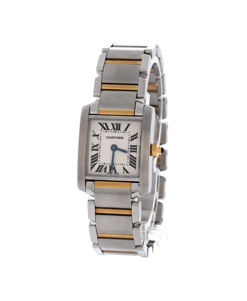 Pre-Owned Cartier Tank Francaise Quartz Watch in Stainless Steel and Gold 20mm