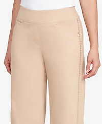 Ruby Rd. Petite Embroidered Stretch Pull-On Pants