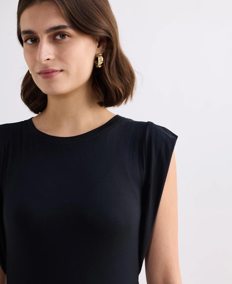 Reistor Women's Muscle Tee Short Dress in Black