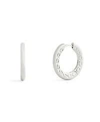 Coach Signature C Minimal Hoop Earrings