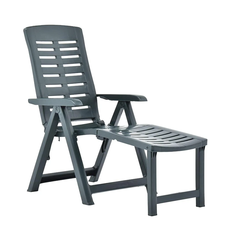 Sunlounger Green Plastic Medium Foldable Sunlounger Other