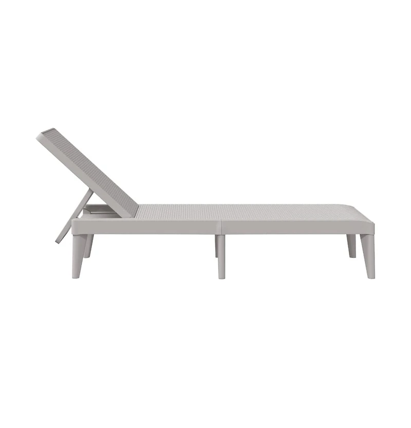 Sun Lounger Grey Polypropylene Standard Foldable Sun Lounger