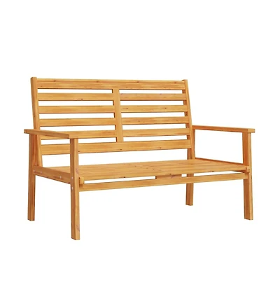 Garden Sofa Bench Natural Wood Solid Acacia Wood Medium Durable